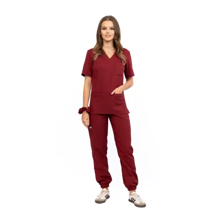 Bluzka medyczna SCRUBS MEDI TEDDY - TALLANTE MERLOT SCRUB